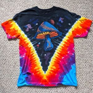 Mushroom Tie Die Liquid Blue
